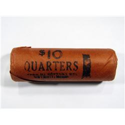1964-D WASHINGTON QTR BU ROLL - ORIGINAL