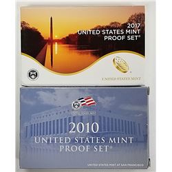 2010 & 2017 US PROOF SETS