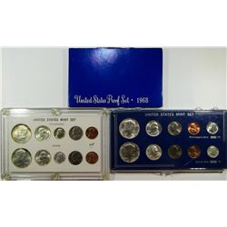 2 -1964, 1968 MINT SETS