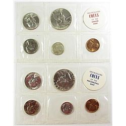 1962 P&D UNC 5 COINS SETS