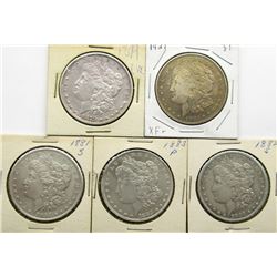 5 - DIFFERENT MORGAN DOLLARS