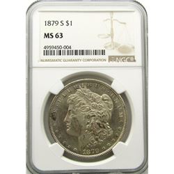 1879-S Morgan Silver Dollar $ NGC MS 63