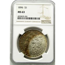 1896-P Morgan Silver Dollar $ NGC MS 63