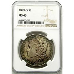 1899-O Morgan Silver Dollar $ NGC MS 63 Beautiful