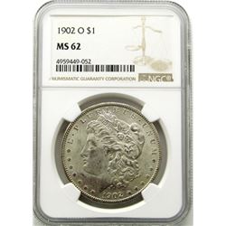 1902-O Morgan Silver Dollar $ NGC MS 62