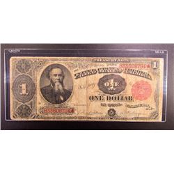 1891 $1 U.S. TREASURY NOTE RARE STAR NOTE