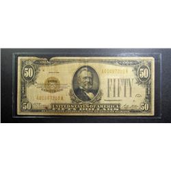1928 $50 U.S. GOLD CERTIFICATE