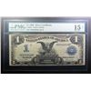 Image 1 : 1899 $1 "BLACK EAGLE" SILVER CERT PMG 15