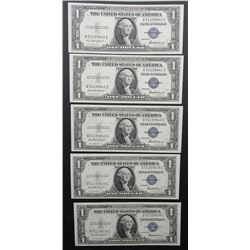 5-1935 CONSECUTIVE # SILVER CERTIFICATES