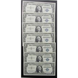 7-1957 CONSECUTIVE # SILVER CERTS