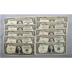 10-STAR NOTES $1 SILVER CERTS