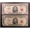 Image 1 : 2-STAR NOTES $5 RED SEAL NOTES