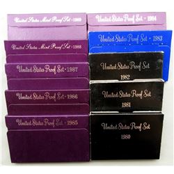 10- U.S PROOF SETS