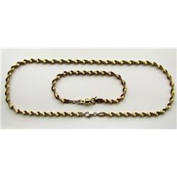 STERLING SILVER NECKLACE & BRACELET SET