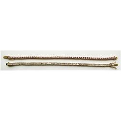 2 STERLING SILVER GOLD PLATED BRACELETS