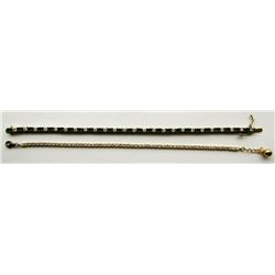 2 STERLING SILVER GOLD PLATED BRACELETS