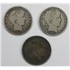 Image 1 : 3- BARBER HALF DOLLARS: 1897, 1906-D, 1913-S