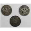 Image 2 : 3- BARBER HALF DOLLARS: 1897, 1906-D, 1913-S
