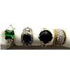 Image 1 : 4 FLASHY STERLING SILVER RINGS