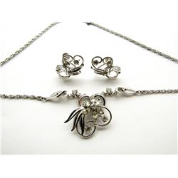 NECKLACE AND CLIP ON EARRING SET