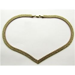 STERLING SILVER GOLD PLATED NECKLACE