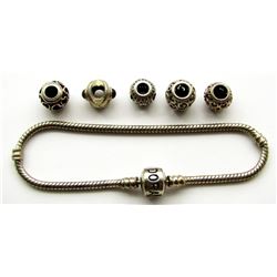 PANDORA CHARM BRACELET WITH 5 CHARMS