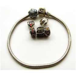 CHAMILIA STERLING SILVER CHARM BRACELET