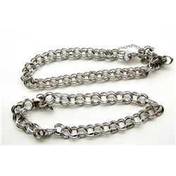 2 VINTAGE ETON STERLING SILVER CHARM BRACELETS
