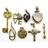 Image 1 : 8 STERLING SILVER GOLD PLATED PENDANTS