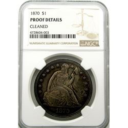 1870 SEATED LIBERTY $ PROOF DETAILS