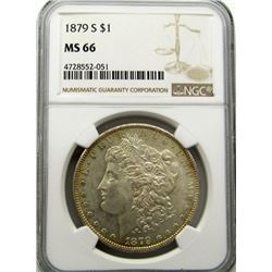 1879-S MORGAN SILVER DOLLAR NCG MS 66