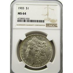 1903 MORGAN SILVER DILLAR NGC MS 64