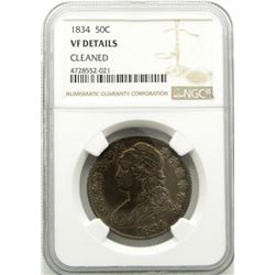 1834 BUST HALF DOLLAR NGC VF DETAILS