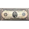 Image 1 : 1914 $5 BLUE SEAL FED RSV NOTE LARGE