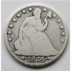 1854-O ARROWS NO RAYS SEATED 50c