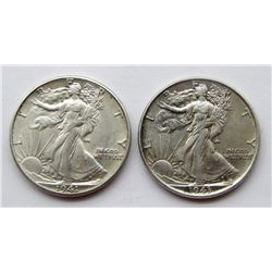 1941 & 1943 WALKING LIBERTY HALF DOLLARS