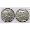 Image 1 : 2-1942 WALKING LIBERTY HALF DOLLARS