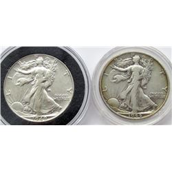 1940 AU & 1944-S FINE WALKING LIBERTY