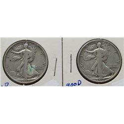 1917 & 1918-D WALKING LIBERTY 50c