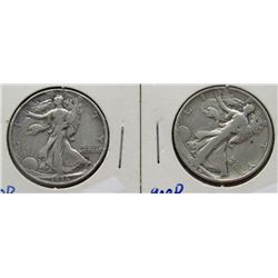 1934-D & 1936 WALKING LIBERTY 50c