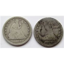 1877-CC & 1877-S SEATED QTRS