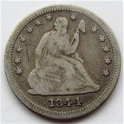 1844-O SEATED QUARTER