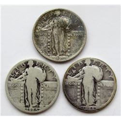 1920 STANDING LIBERTY QTR F/XF;