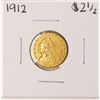 Image 1 : 1912 $2 1/2 Indian Head Quarter Eagle Gold Coin