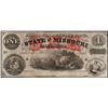 Image 1 : 1860's $1 State of Missouri Defence Bond Obsolete Currency Note