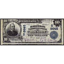 1902 $10 Lumbermans NB of Houston, TX CH# 8645 National Currency Note