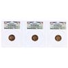 Image 1 : Lot of (3) 2009 Bicentennial Lincoln Cent Coins PCGS MS66RD First Day of Issue