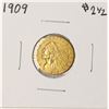 Image 1 : 1909 $2 1/2 Indian Head Quarter Eagle Gold Coin