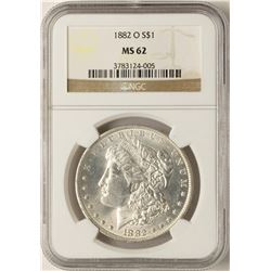 1882-O $1 Morgan Silver Dollar Coin NGC MS62