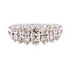 Image 2 : 14KT White Gold 0.96 ctw Diamond Anniversary Ring